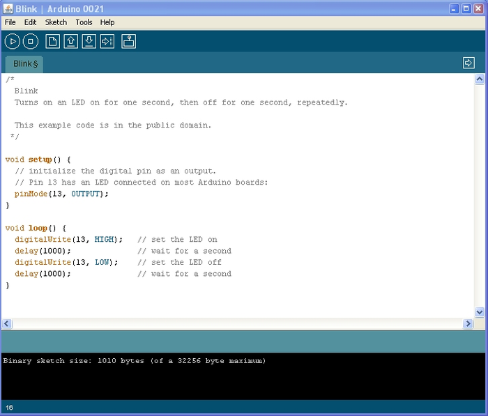 B.5: Το ολοκληρωμένο πρόγραμμα ανάπτυξης προγραμμάτων σε Arduino.
