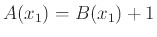 $ A(x_1) = B(x_1)+1$
