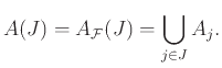 $\displaystyle A(J) = A_{\mathcal{F}}(J) = \bigcup_{j\in J} A_j.
$