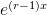e (r−1)x  
