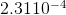 2.3110 −4   