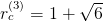  (3)       √ --
rc  = 1 +   6  