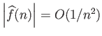 $ {\left\vert{\widehat{f}(n)}\right\vert} = O(1/n^2)$