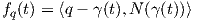 fq(t) = ⟨q - γ(t),N (γ(t))⟩
