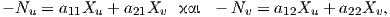 - Nu = a11Xu + a21Xv  και  - Nv = a12Xu + a22Xv,  