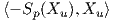 ⟨- Sp(Xu),Xu ⟩