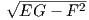 √ ---------
  EG - F 2